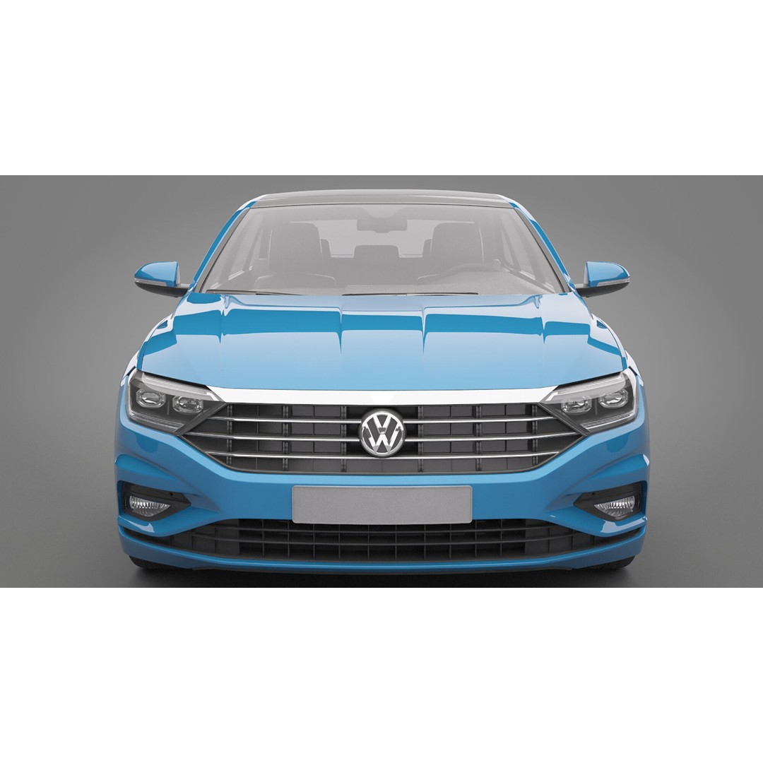 Volkswagen Jetta 2018 3D Model – High Poly Car Asset, FBX, OBJ - View 6