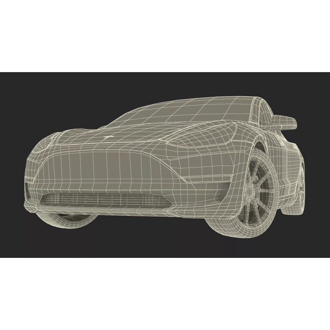 Tesla Model 3 3D Model – Carbon Fiber Sport Package, Rigged - View 37