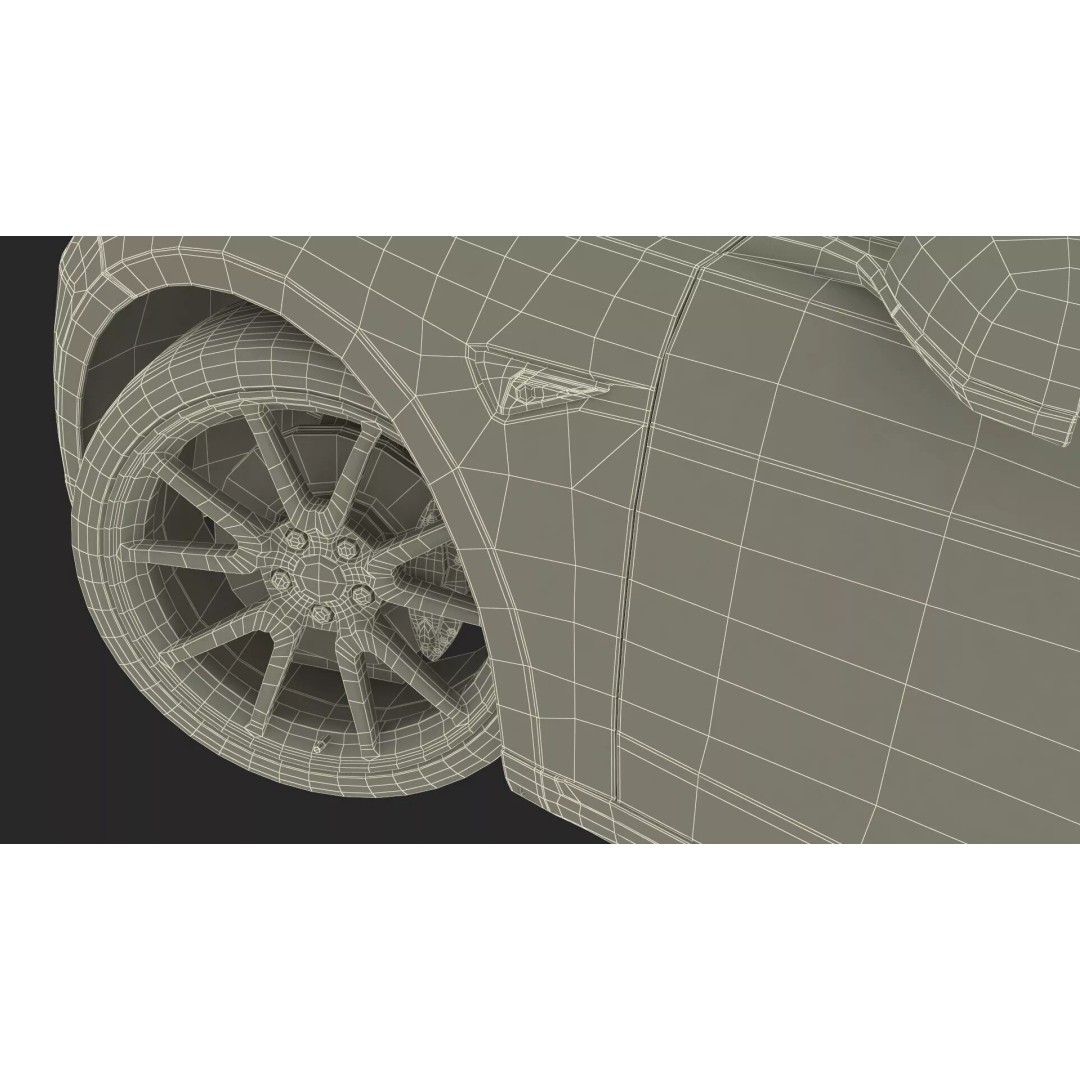 Tesla Model 3 3D Model – Carbon Fiber Sport Package, Rigged - View 39