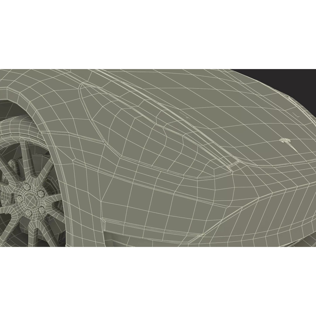 Tesla Model 3 3D Model – Carbon Fiber Sport Package, Rigged - View 40