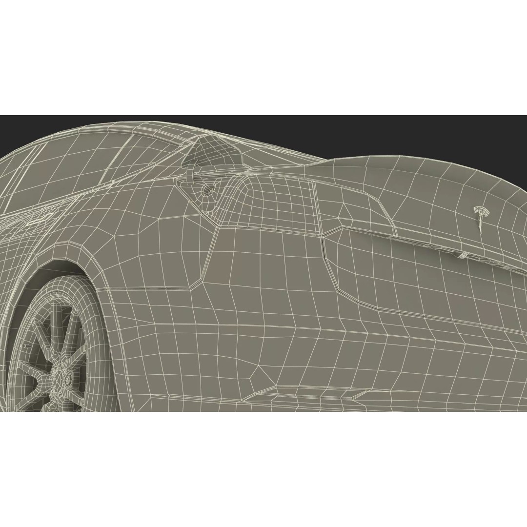 Tesla Model 3 3D Model – Carbon Fiber Sport Package, Rigged - View 41