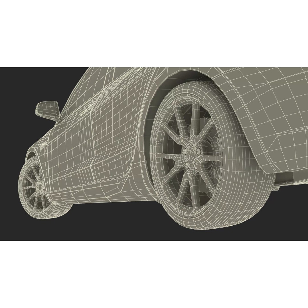 Tesla Model 3 3D Model – Carbon Fiber Sport Package, Rigged - View 42