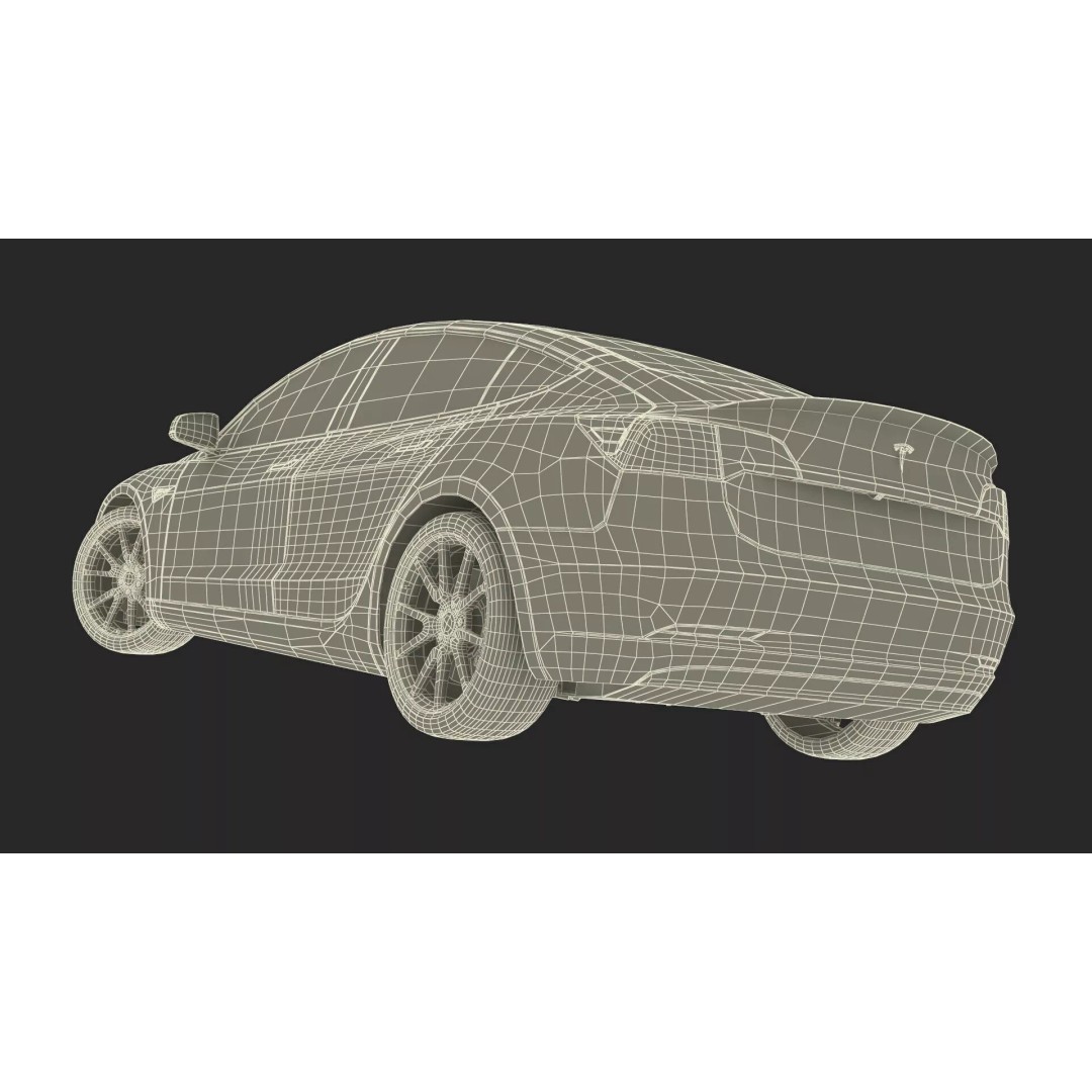 Tesla Model 3 3D Model – Carbon Fiber Sport Package, Rigged - View 45