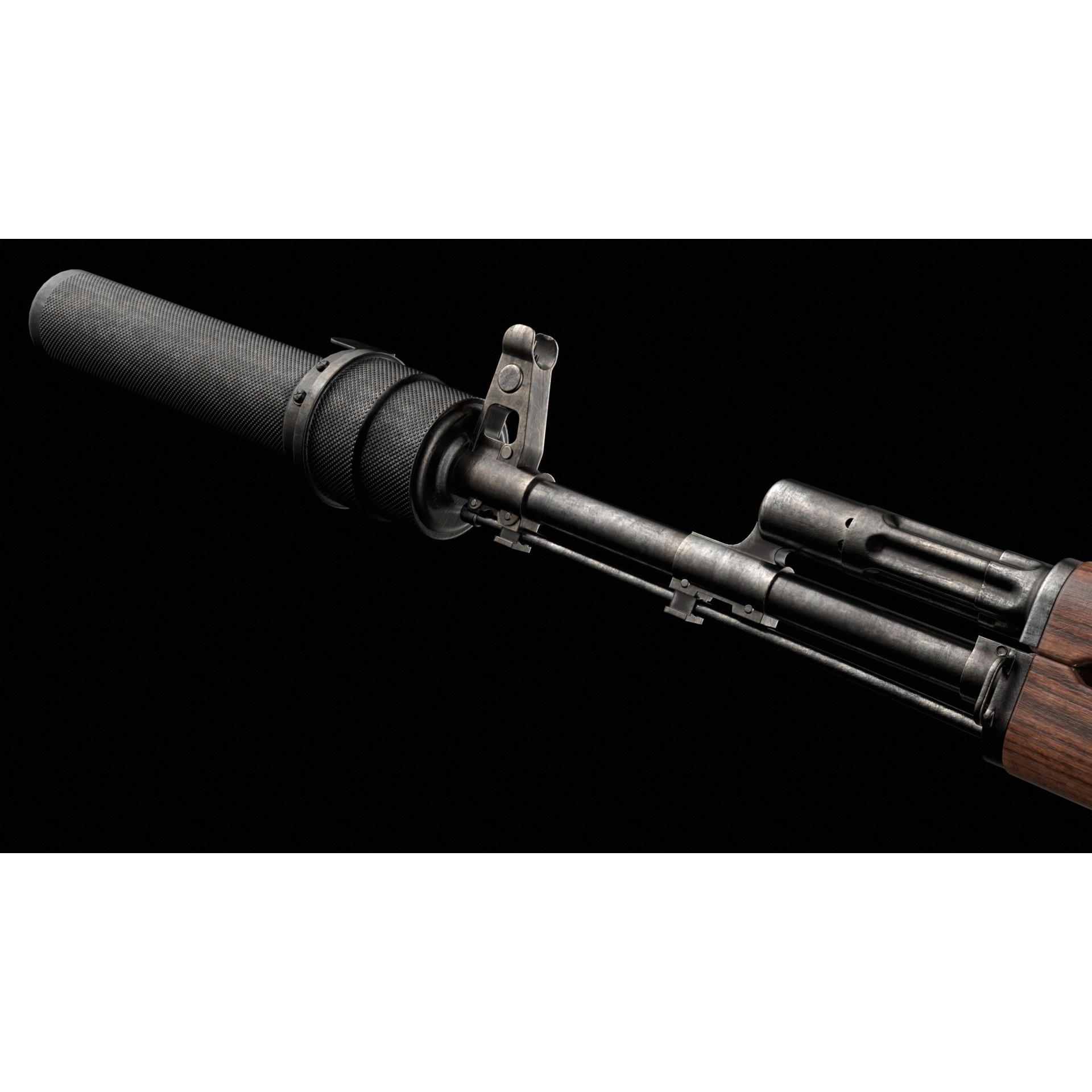 AK-74 Kalashnikov Assault Rifle - Low-Poly Game-Ready 3D Model - View 31