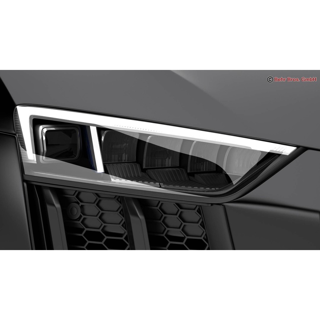Audi R8 V10 2016 3D Model – High Poly Sport Car with Detailed Interior - View 11