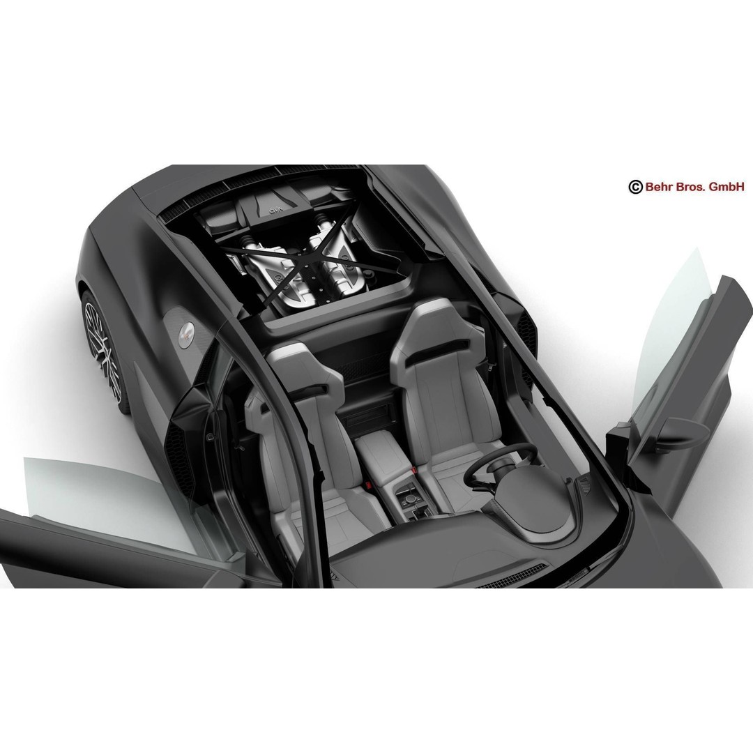 Audi R8 V10 2016 3D Model – High Poly Sport Car with Detailed Interior - View 13