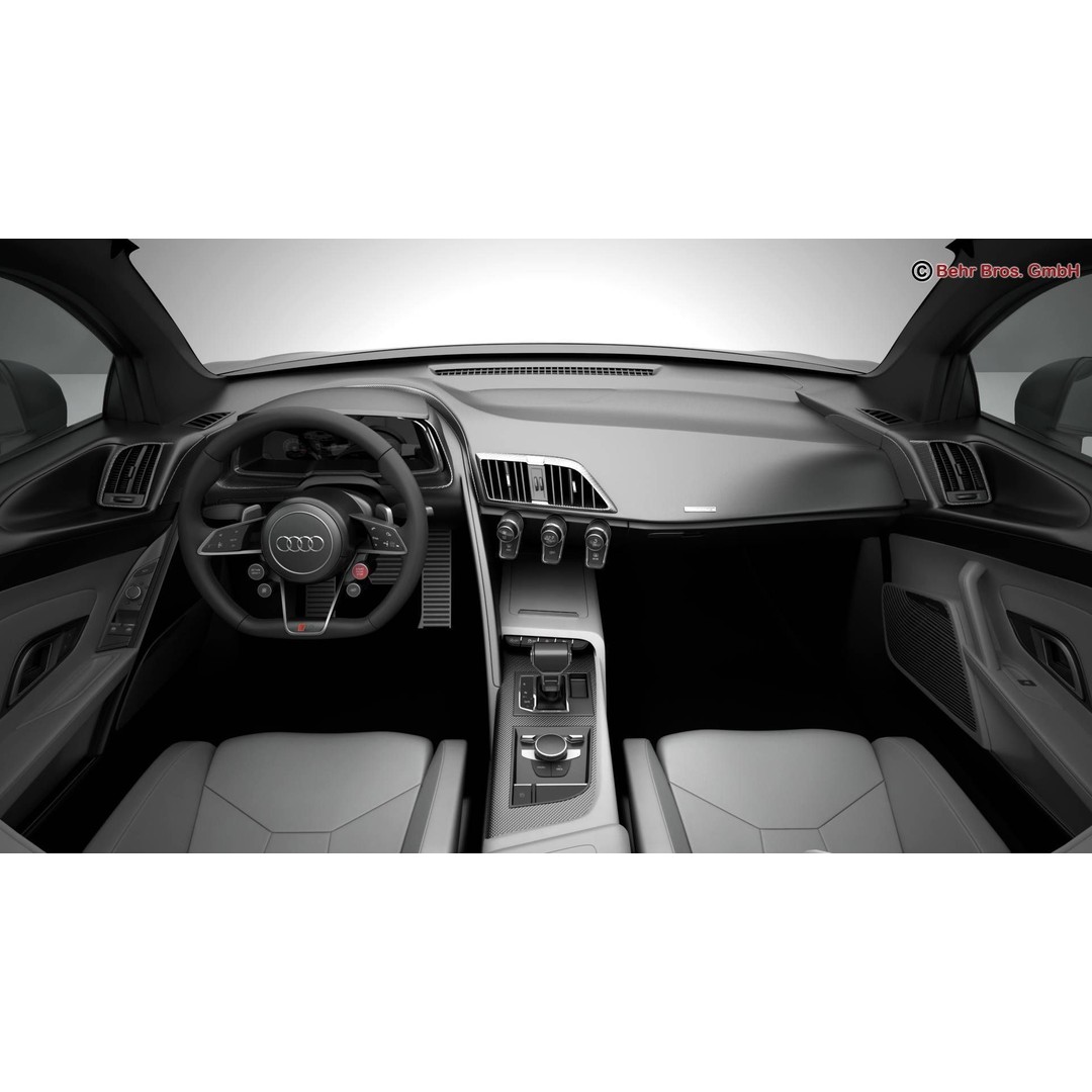 Audi R8 V10 2016 3D Model – High Poly Sport Car with Detailed Interior - View 15