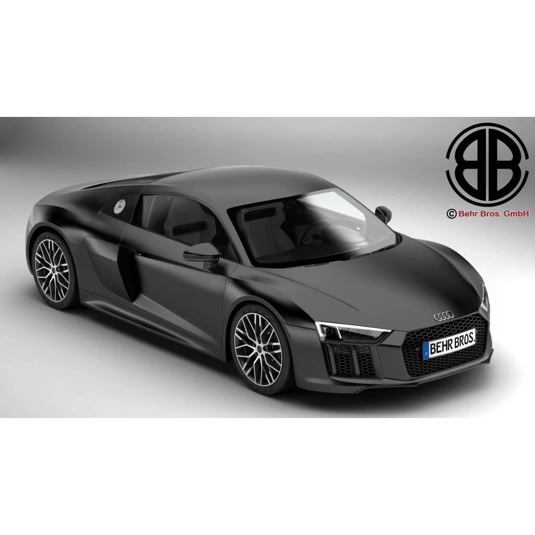 Audi R8 V10 2016 3D Model – High Poly Sport Car with Detailed Interior - View 2