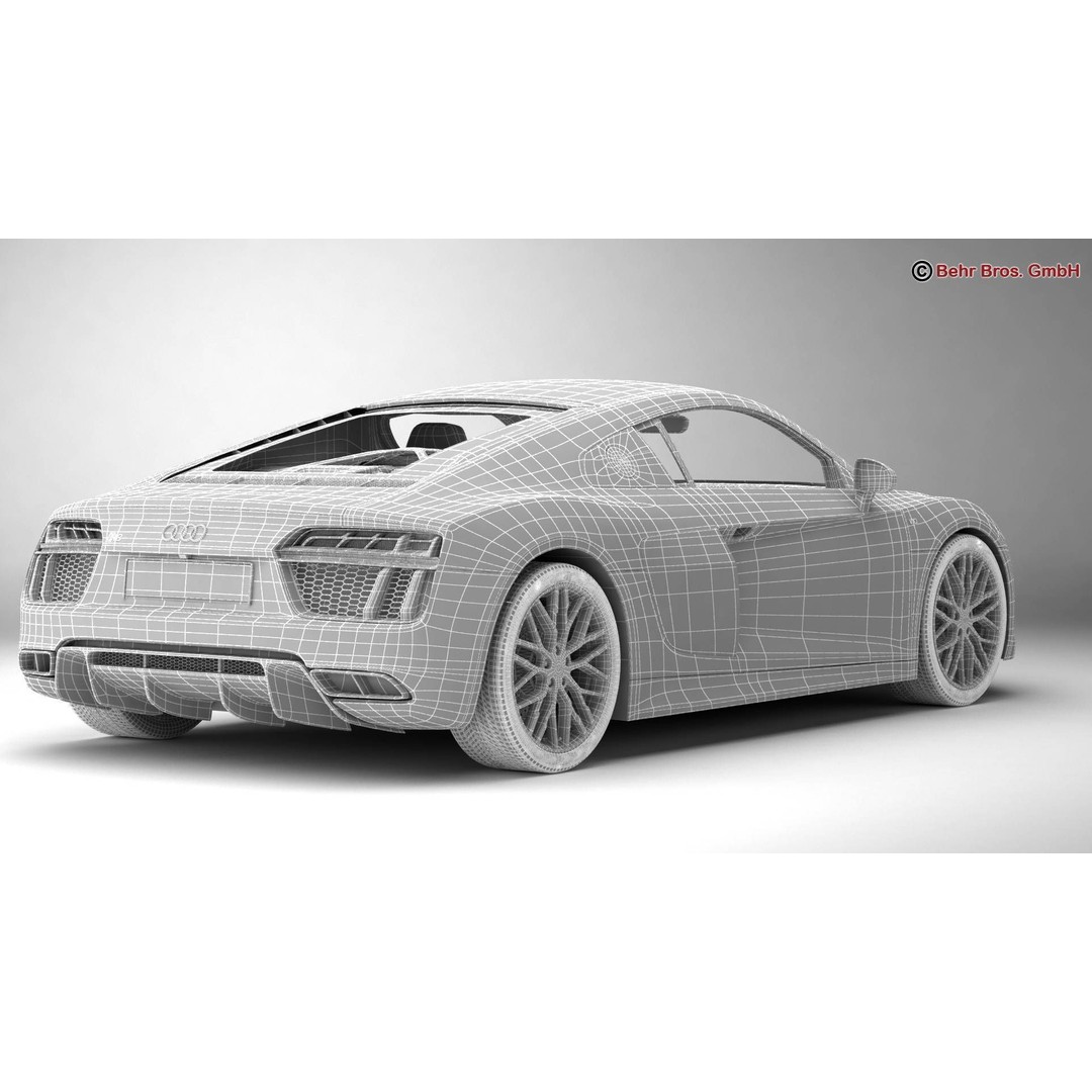 Audi R8 V10 2016 3D Model – High Poly Sport Car with Detailed Interior - View 20