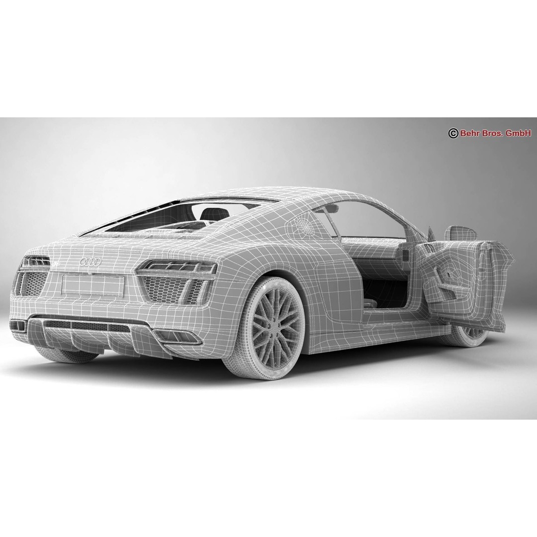 Audi R8 V10 2016 3D Model – High Poly Sport Car with Detailed Interior - View 21