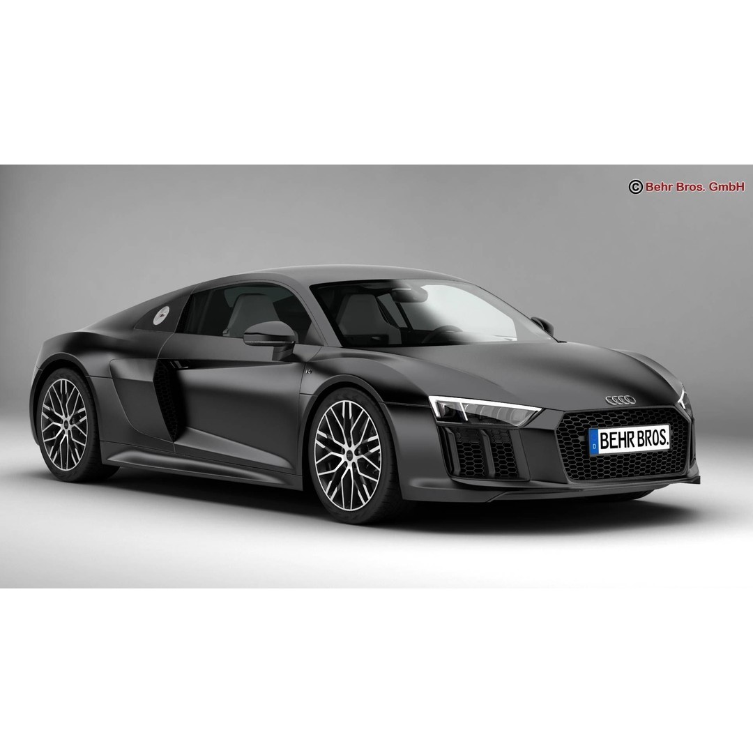 Audi R8 V10 2016 3D Model – High Poly Sport Car with Detailed Interior - View 3