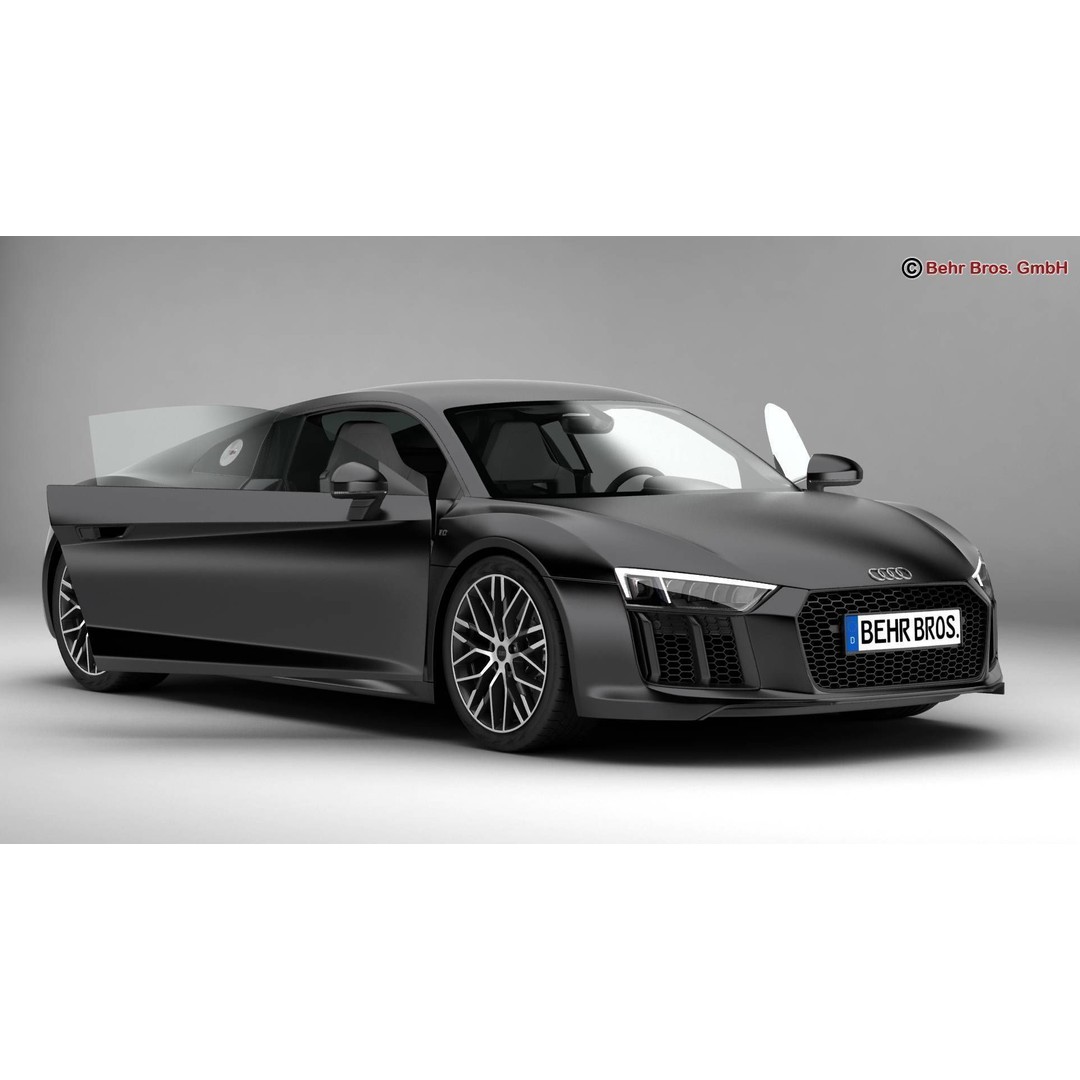 Audi R8 V10 2016 3D Model – High Poly Sport Car with Detailed Interior - View 4