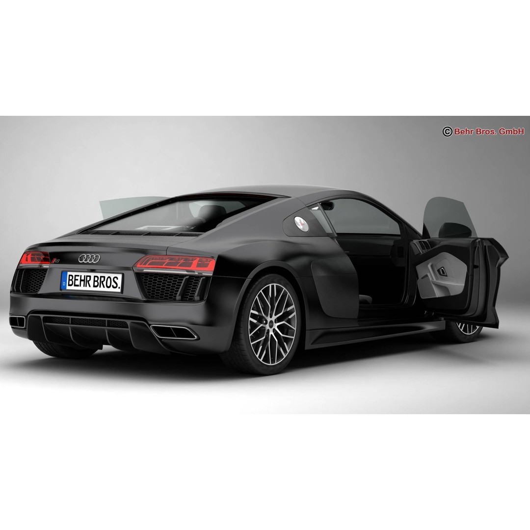 Audi R8 V10 2016 3D Model – High Poly Sport Car with Detailed Interior - View 6