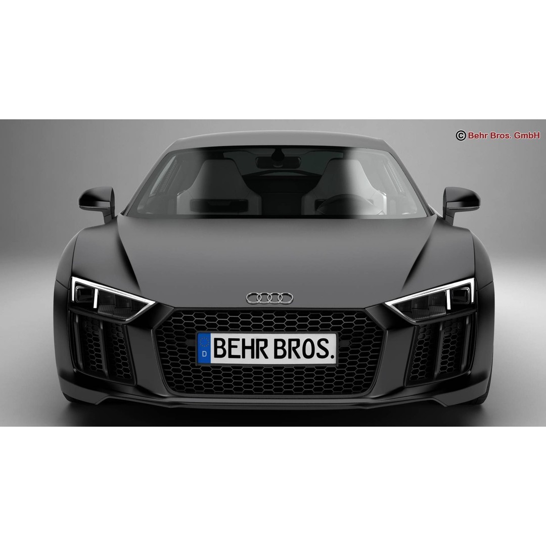Audi R8 V10 2016 3D Model – High Poly Sport Car with Detailed Interior - View 8