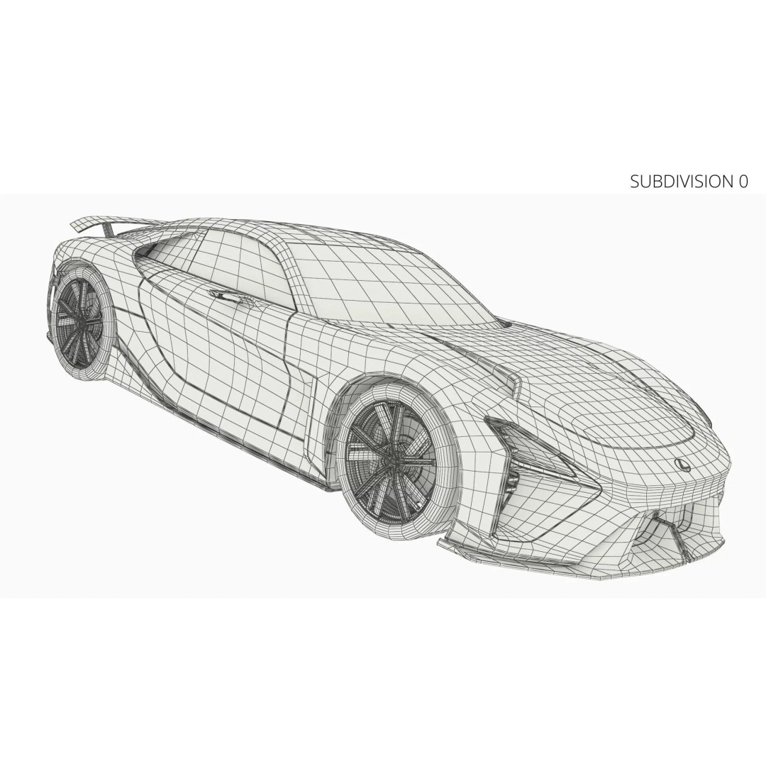 Lexus Future Sport Concept Vehicle 3D Model – Turquoise PBR Asset, FBX - View 15