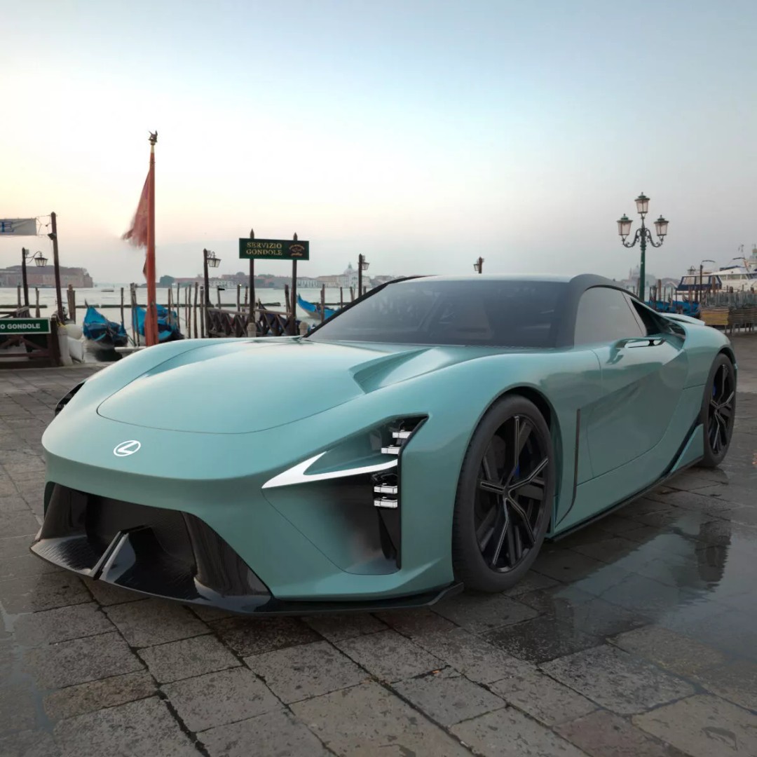 Lexus Future Sport Concept Vehicle 3D Model – Turquoise PBR Asset, FBX - View 2