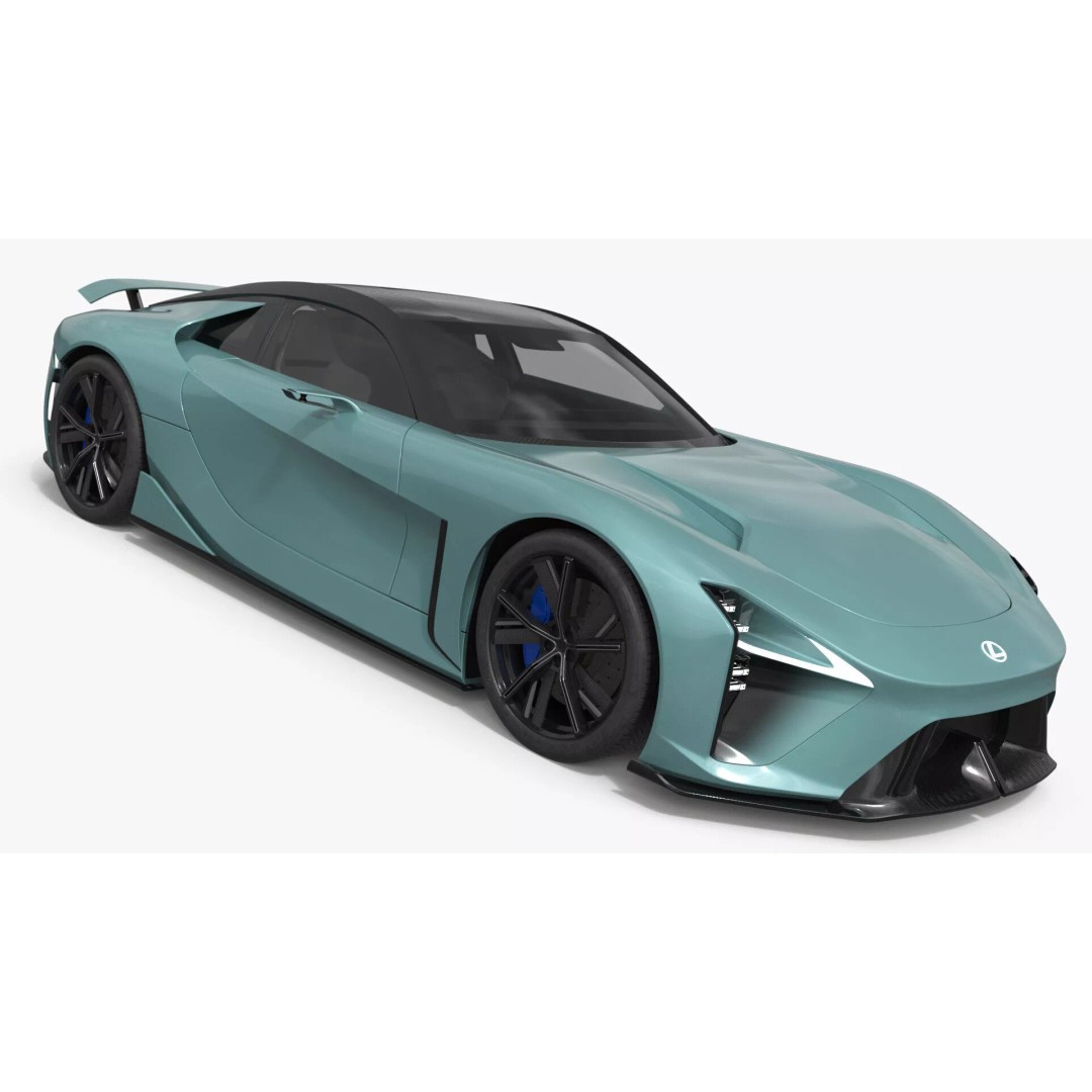 Lexus Future Sport Concept Vehicle 3D Model – Turquoise PBR Asset, FBX - View 5