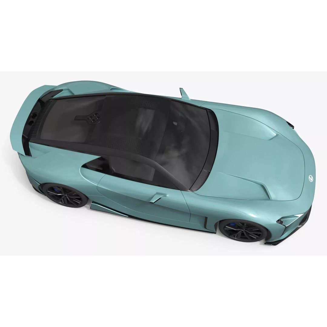 Lexus Future Sport Concept Vehicle 3D Model – Turquoise PBR Asset, FBX - View 6