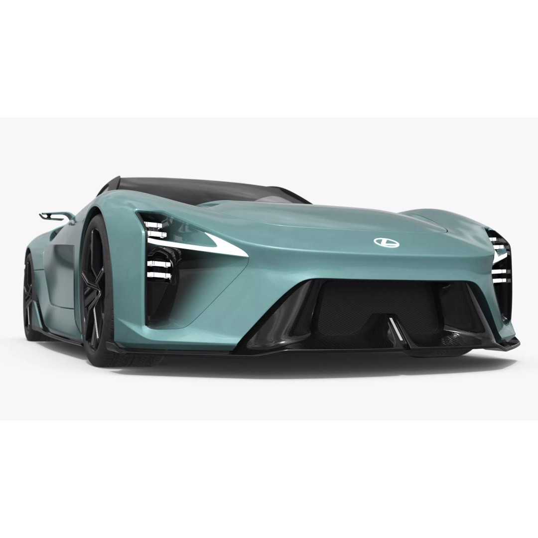Lexus Future Sport Concept Vehicle 3D Model – Turquoise PBR Asset, FBX - View 7