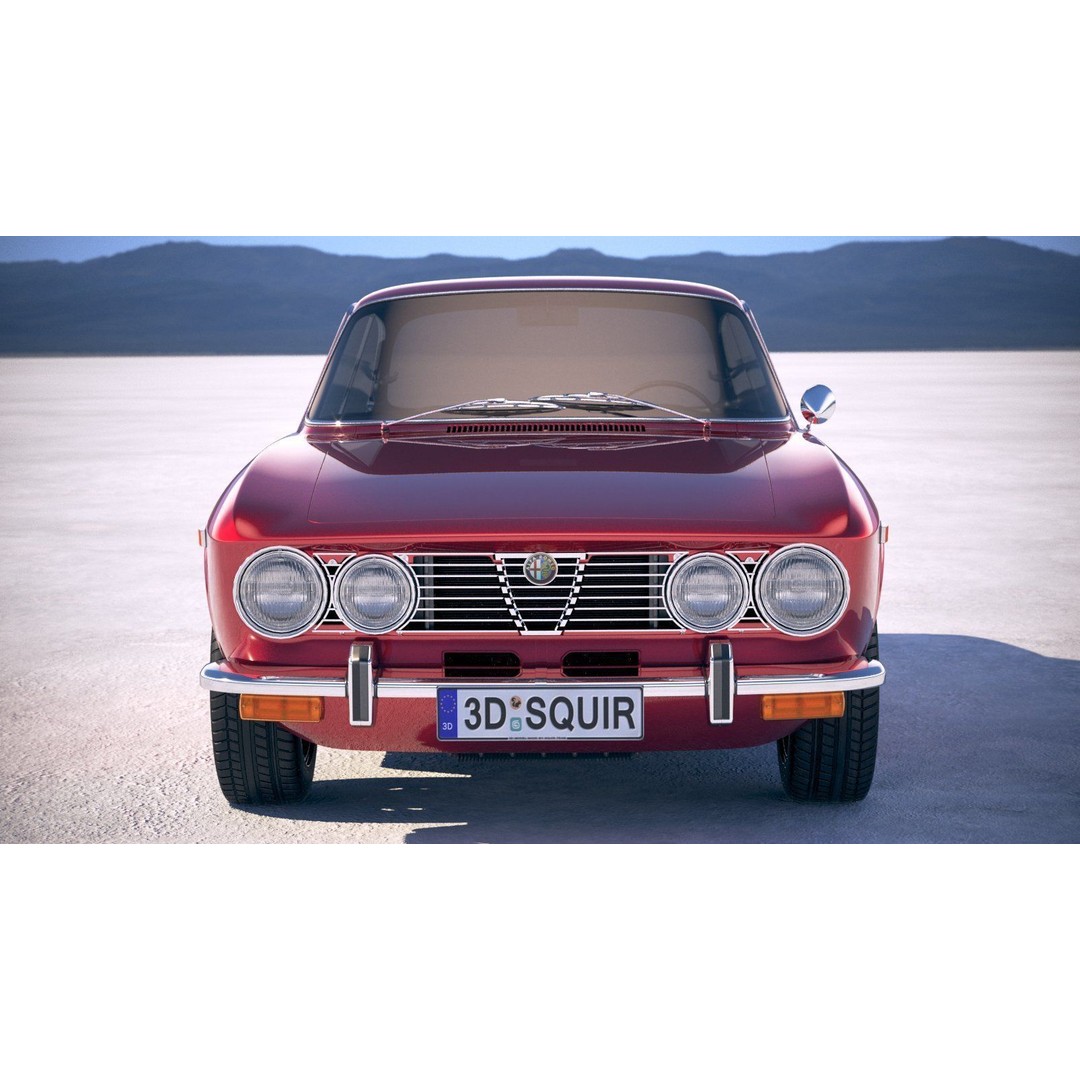 Alfa Romeo GTV 1974 3D Model – High Poly Classic Car Asset, FBX - View 11