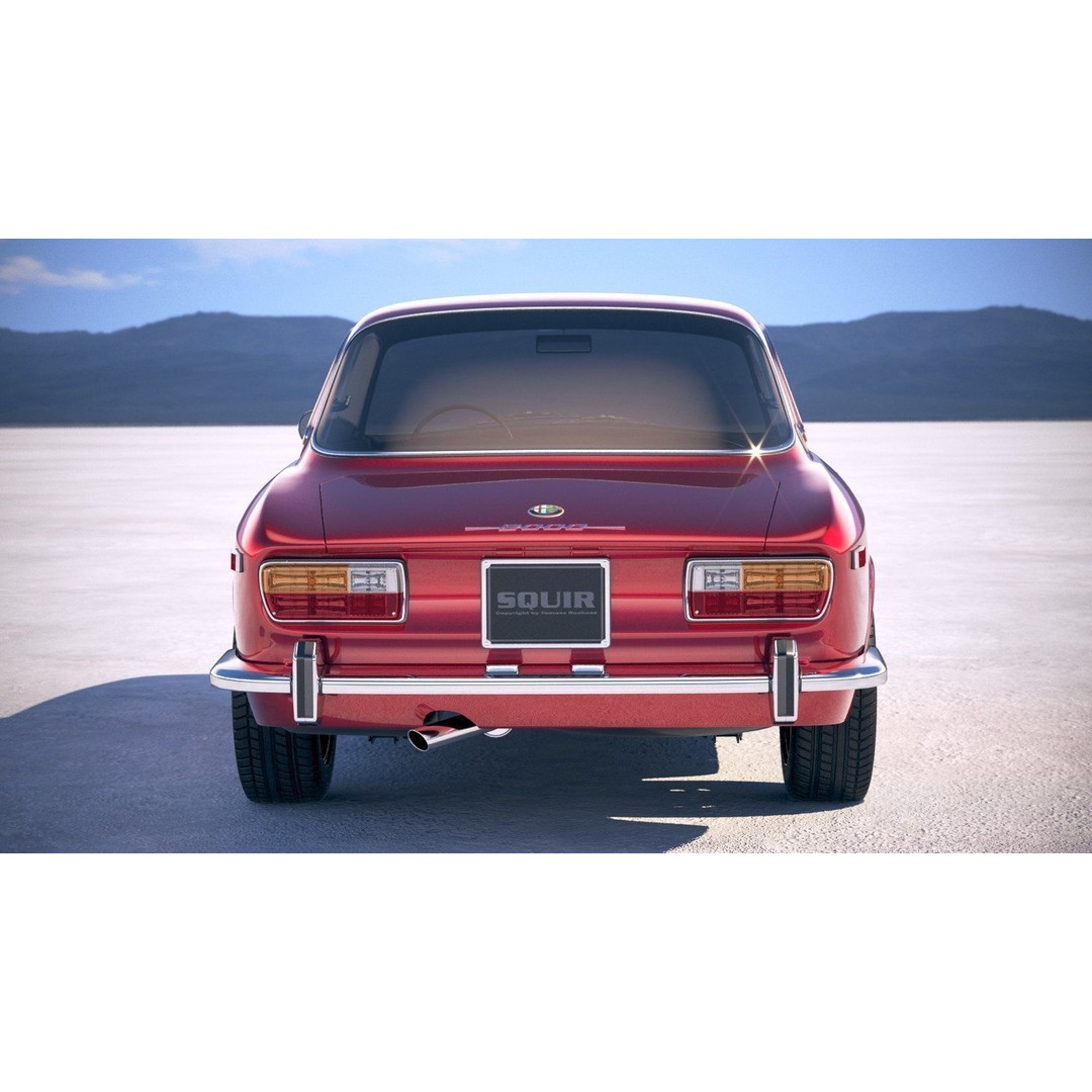 Alfa Romeo GTV 1974 3D Model – High Poly Classic Car Asset, FBX - View 12