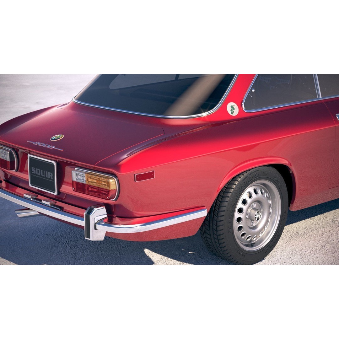 Alfa Romeo GTV 1974 3D Model – High Poly Classic Car Asset, FBX - View 5