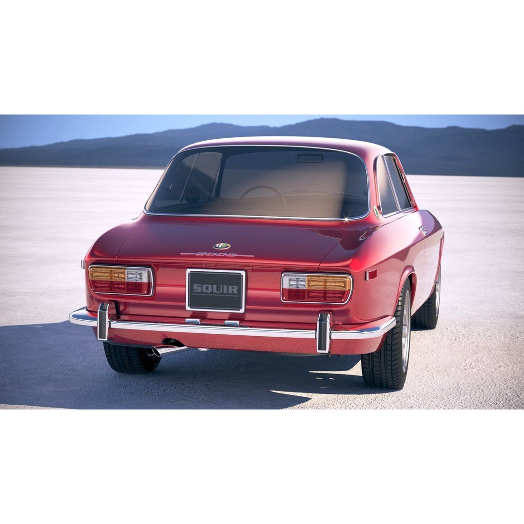 Alfa Romeo GTV 1974 3D Model – High Poly Classic Car Asset, FBX - View 7