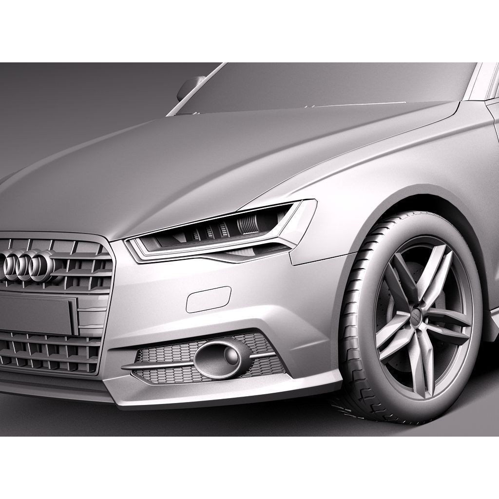 Audi A6 Sedan 2015 3D Model – High Poly Luxury Car, FBX - View 11