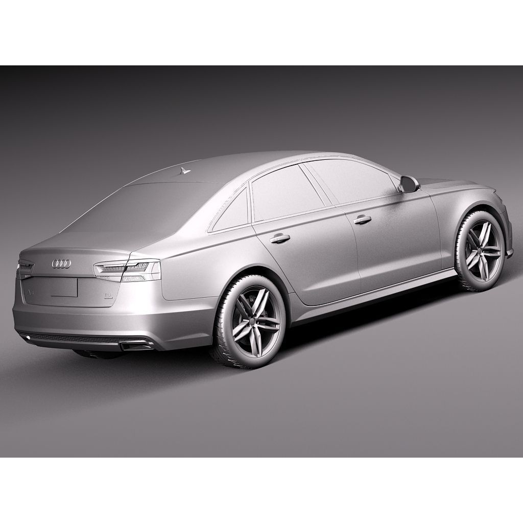 Audi A6 Sedan 2015 3D Model – High Poly Luxury Car, FBX - View 13