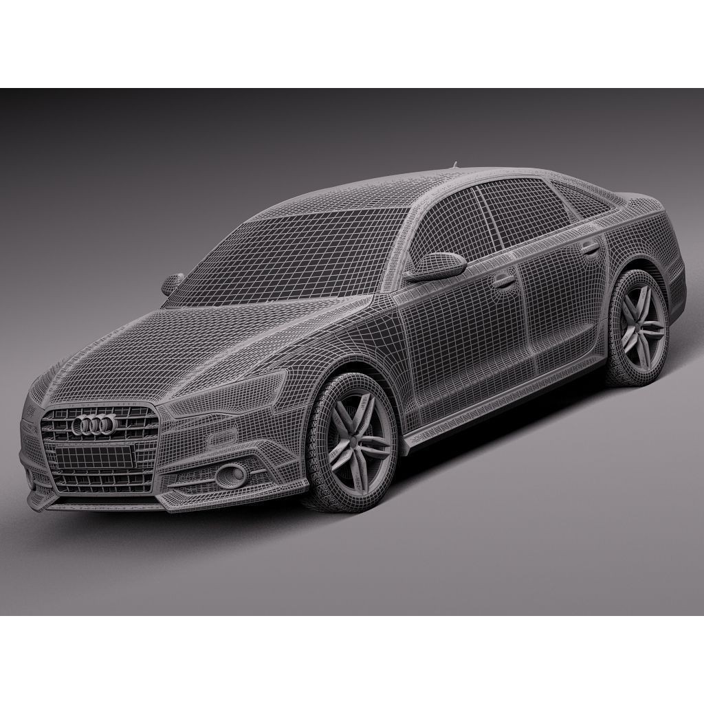 Audi A6 Sedan 2015 3D Model – High Poly Luxury Car, FBX - View 14