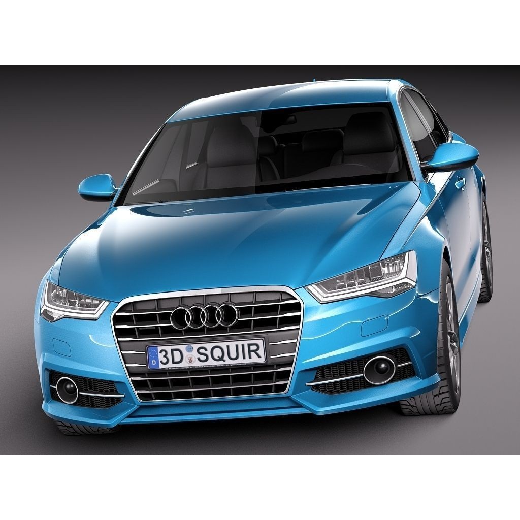 Audi A6 Sedan 2015 3D Model – High Poly Luxury Car, FBX - View 3