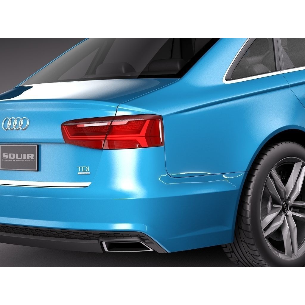 Audi A6 Sedan 2015 3D Model – High Poly Luxury Car, FBX - View 5