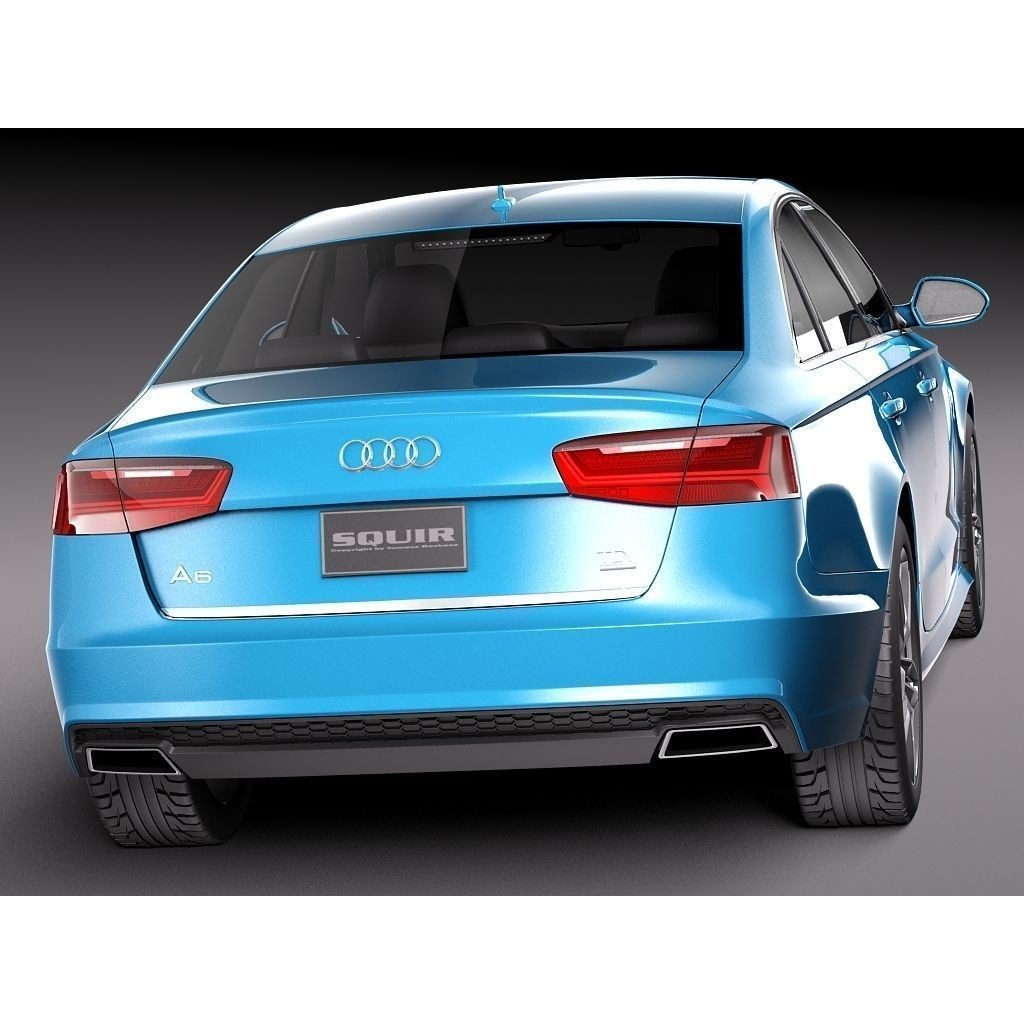 Audi A6 Sedan 2015 3D Model – High Poly Luxury Car, FBX - View 6