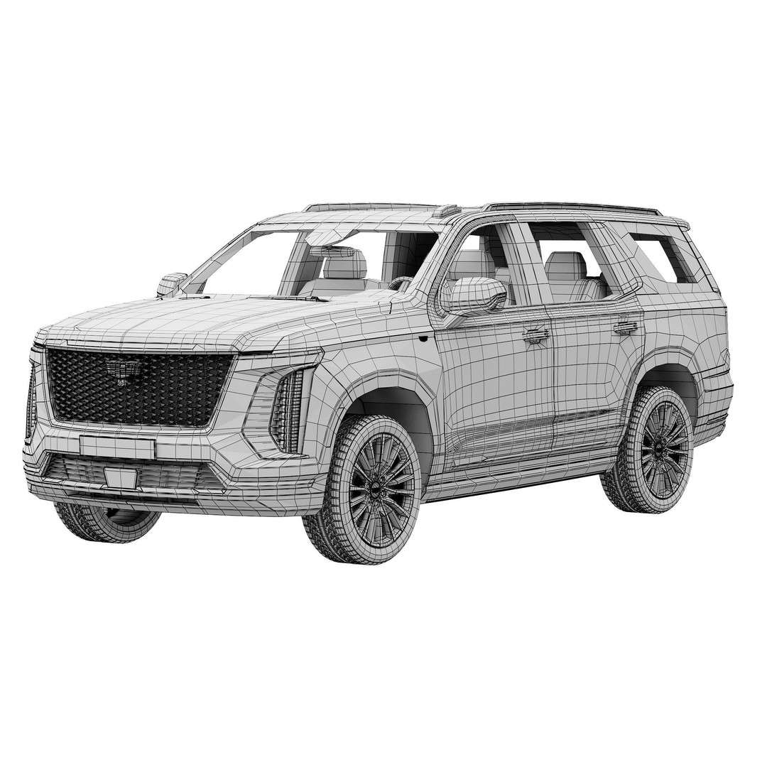 Cadillac Escalade 2025 3D Model – High Poly SUV Asset, FBX & OBJ - View 15