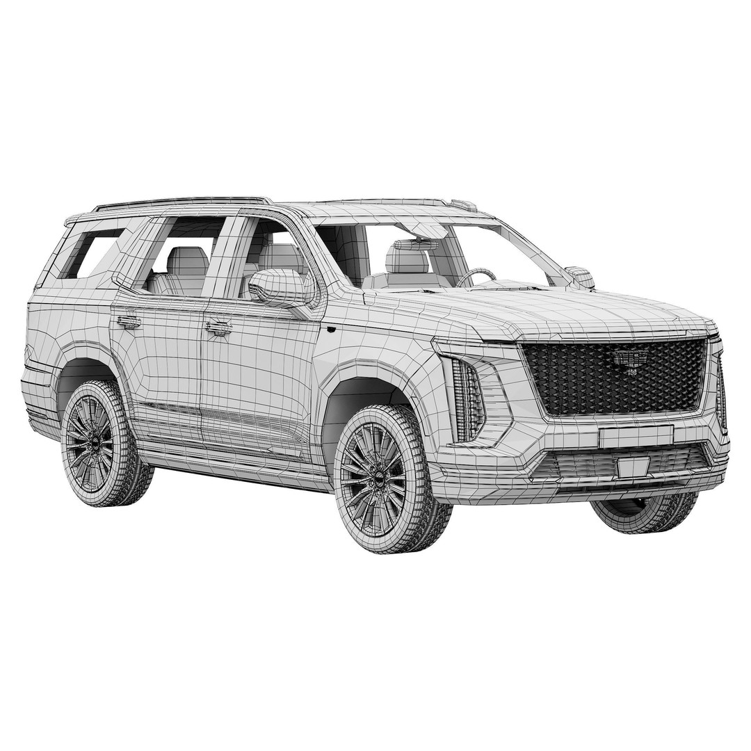 Cadillac Escalade 2025 3D Model – High Poly SUV Asset, FBX & OBJ - View 16