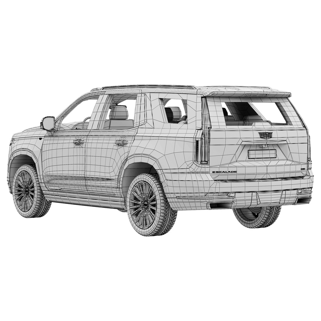 Cadillac Escalade 2025 3D Model – High Poly SUV Asset, FBX & OBJ - View 17