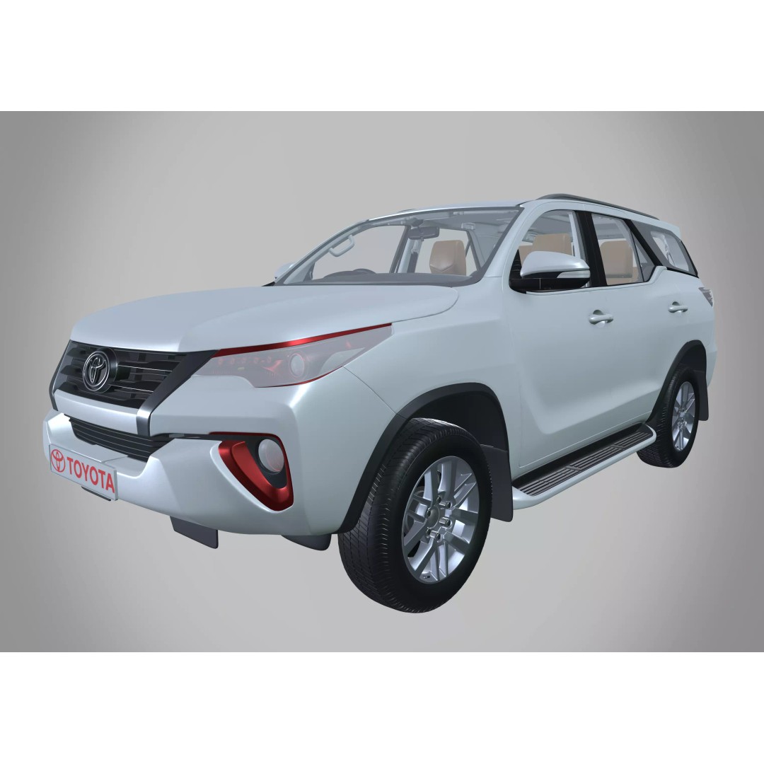Toyota Fortuner 3D Model – High Poly SUV Asset, FBX, PBR Textures - View 7