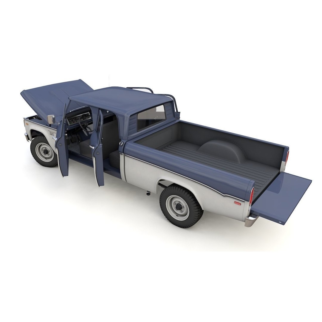 Dodge Power Wagon 3D Model – Highly Detailed Classic Truck, FBX, OBJ - View 10