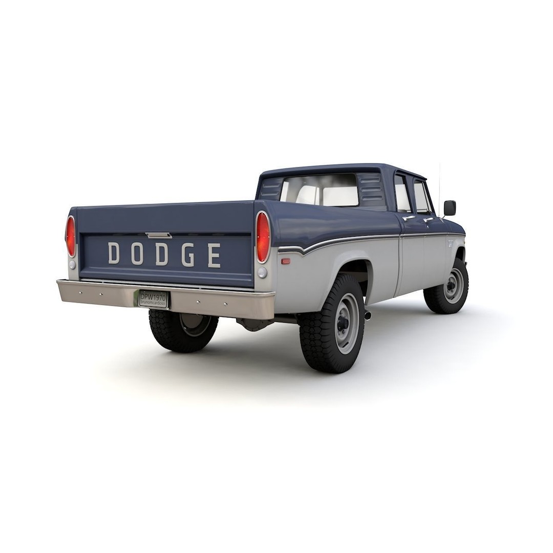 Dodge Power Wagon 3D Model – Highly Detailed Classic Truck, FBX, OBJ - View 11