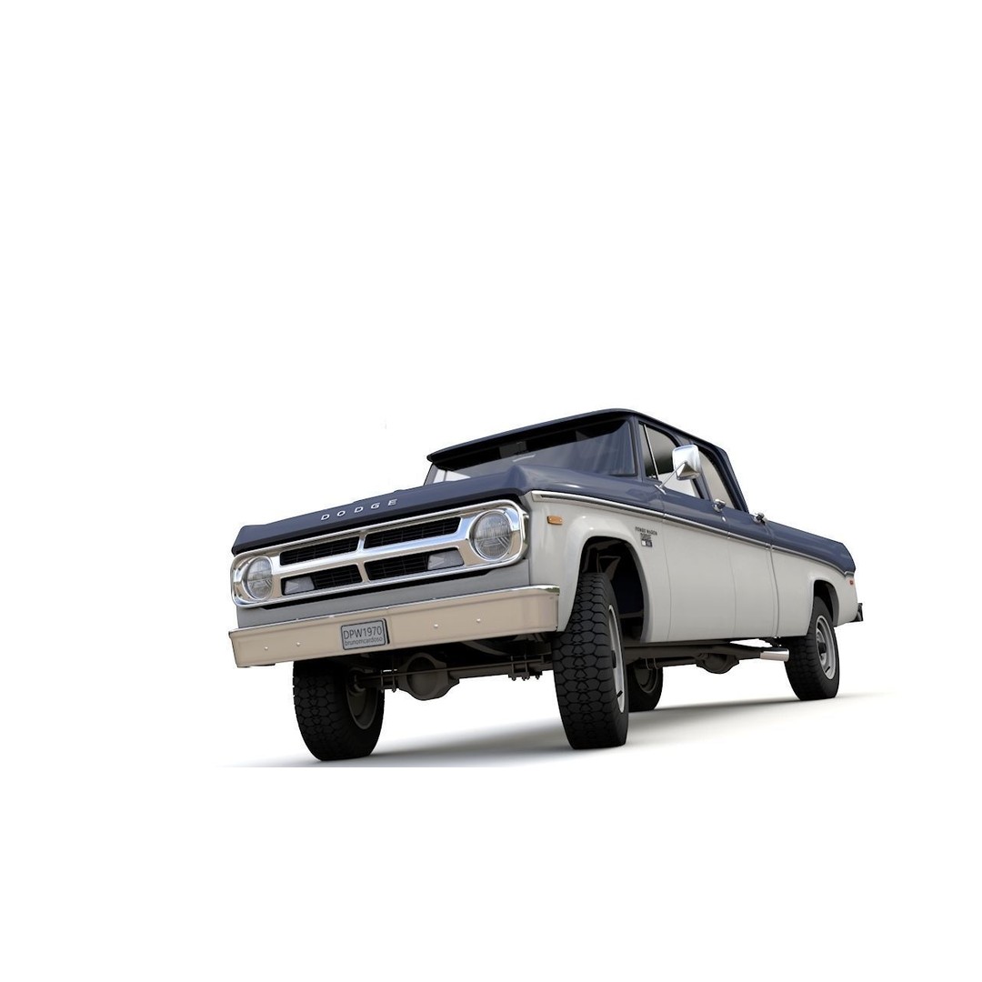 Dodge Power Wagon 3D Model – Highly Detailed Classic Truck, FBX, OBJ - View 13