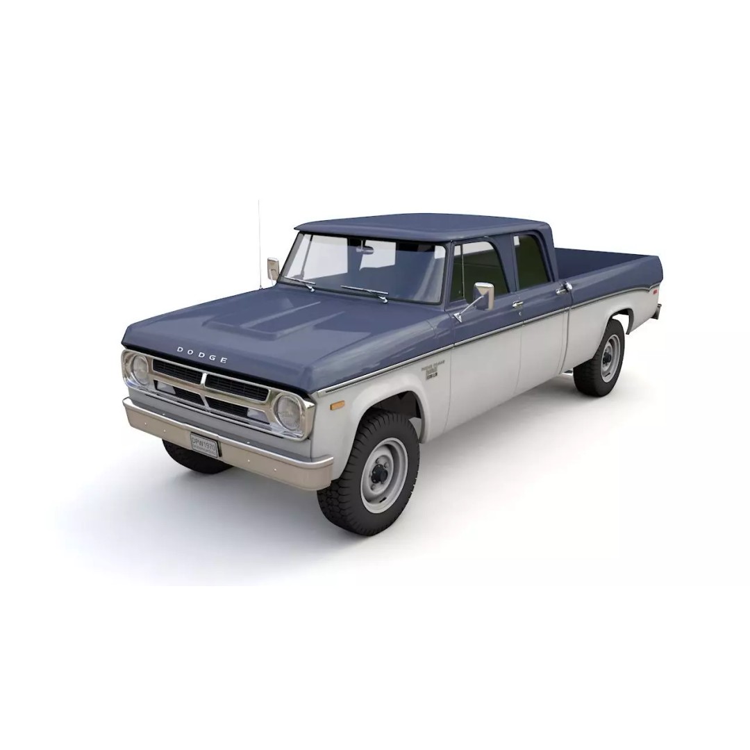 Dodge Power Wagon 3D Model – Highly Detailed Classic Truck, FBX, OBJ - View 2