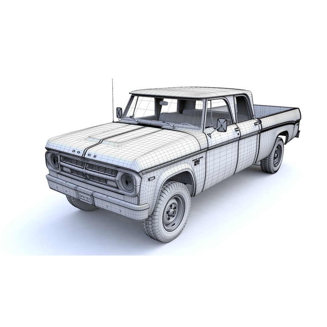 Dodge Power Wagon 3D Model – Highly Detailed Classic Truck, FBX, OBJ - View 21