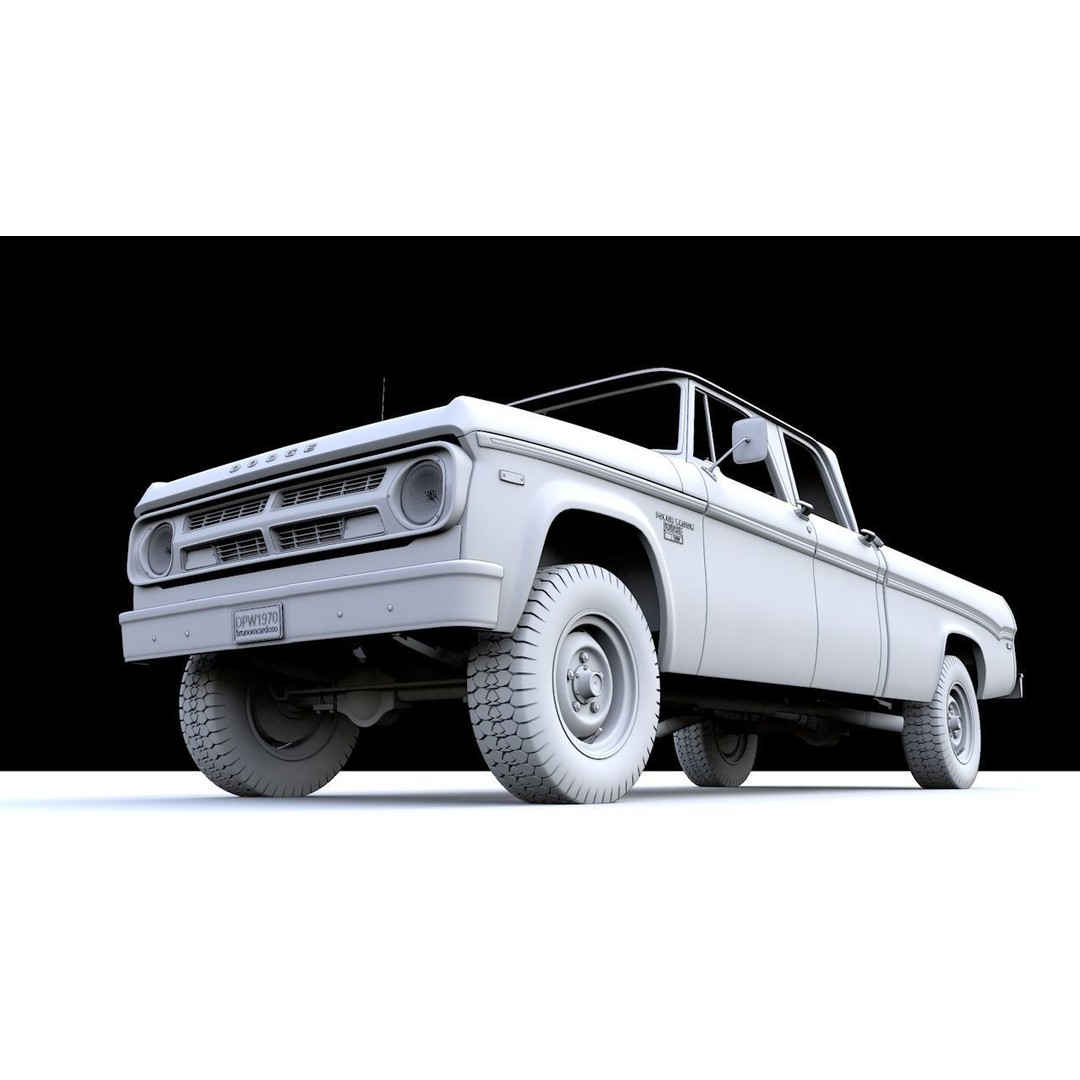 Dodge Power Wagon 3D Model – Highly Detailed Classic Truck, FBX, OBJ - View 23