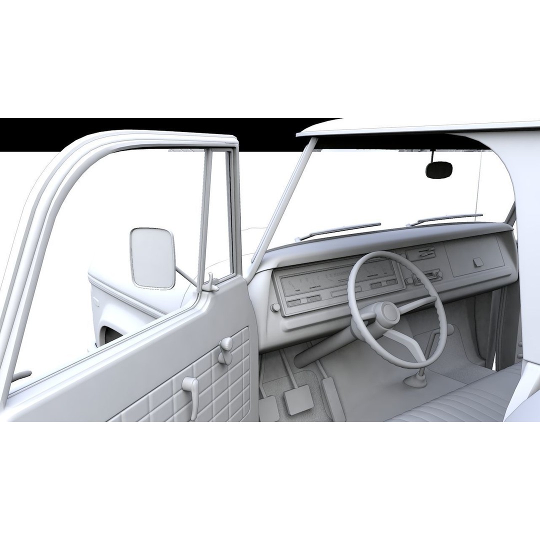Dodge Power Wagon 3D Model – Highly Detailed Classic Truck, FBX, OBJ - View 25