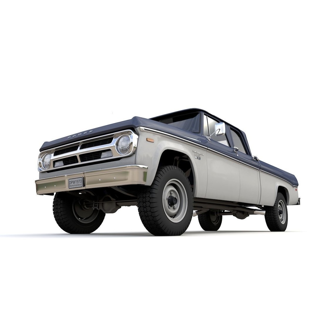 Dodge Power Wagon 3D Model – Highly Detailed Classic Truck, FBX, OBJ - View 4