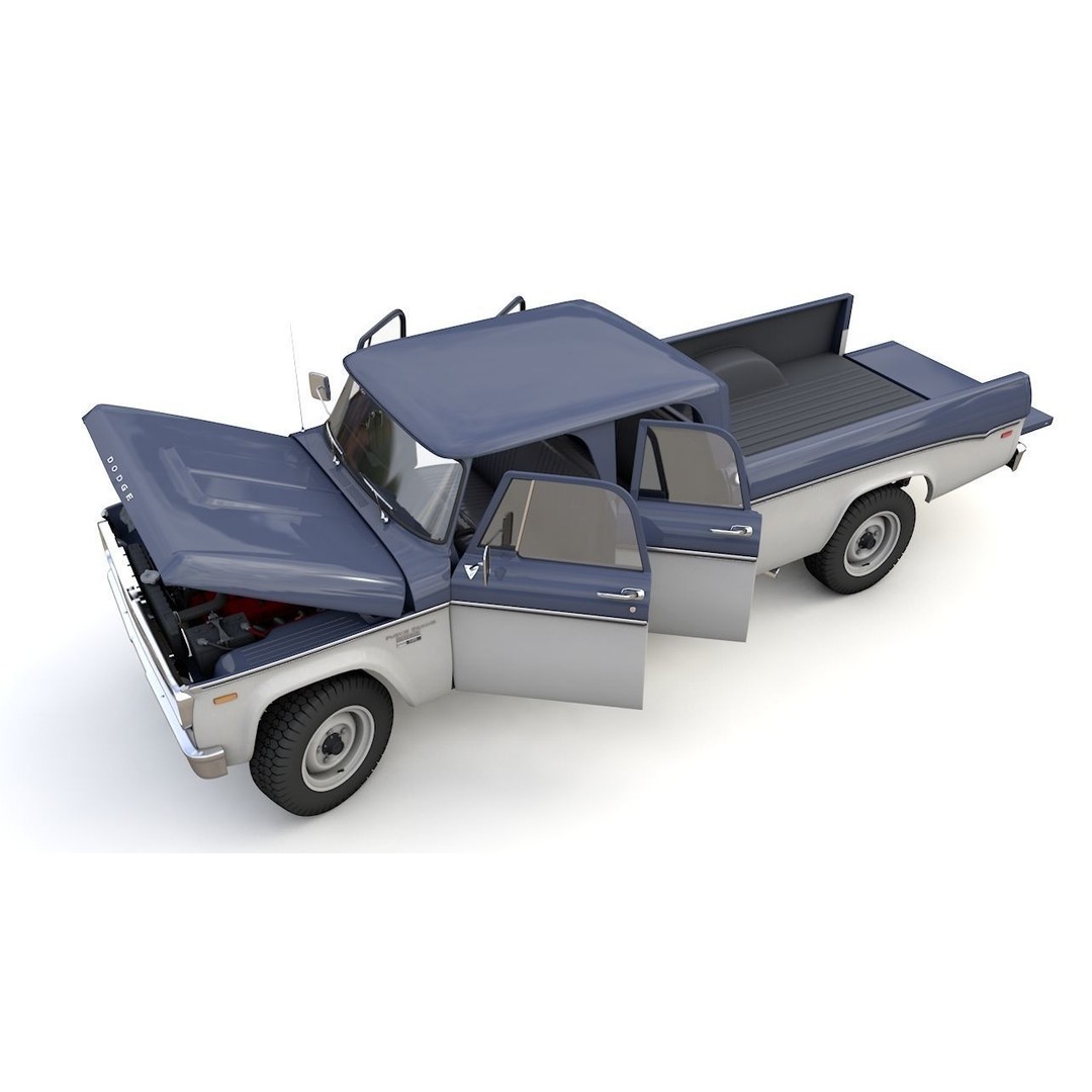 Dodge Power Wagon 3D Model – Highly Detailed Classic Truck, FBX, OBJ - View 6