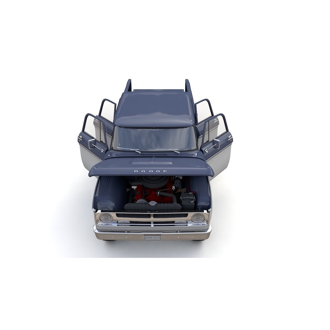 Dodge Power Wagon 3D Model – Highly Detailed Classic Truck, FBX, OBJ - View 8