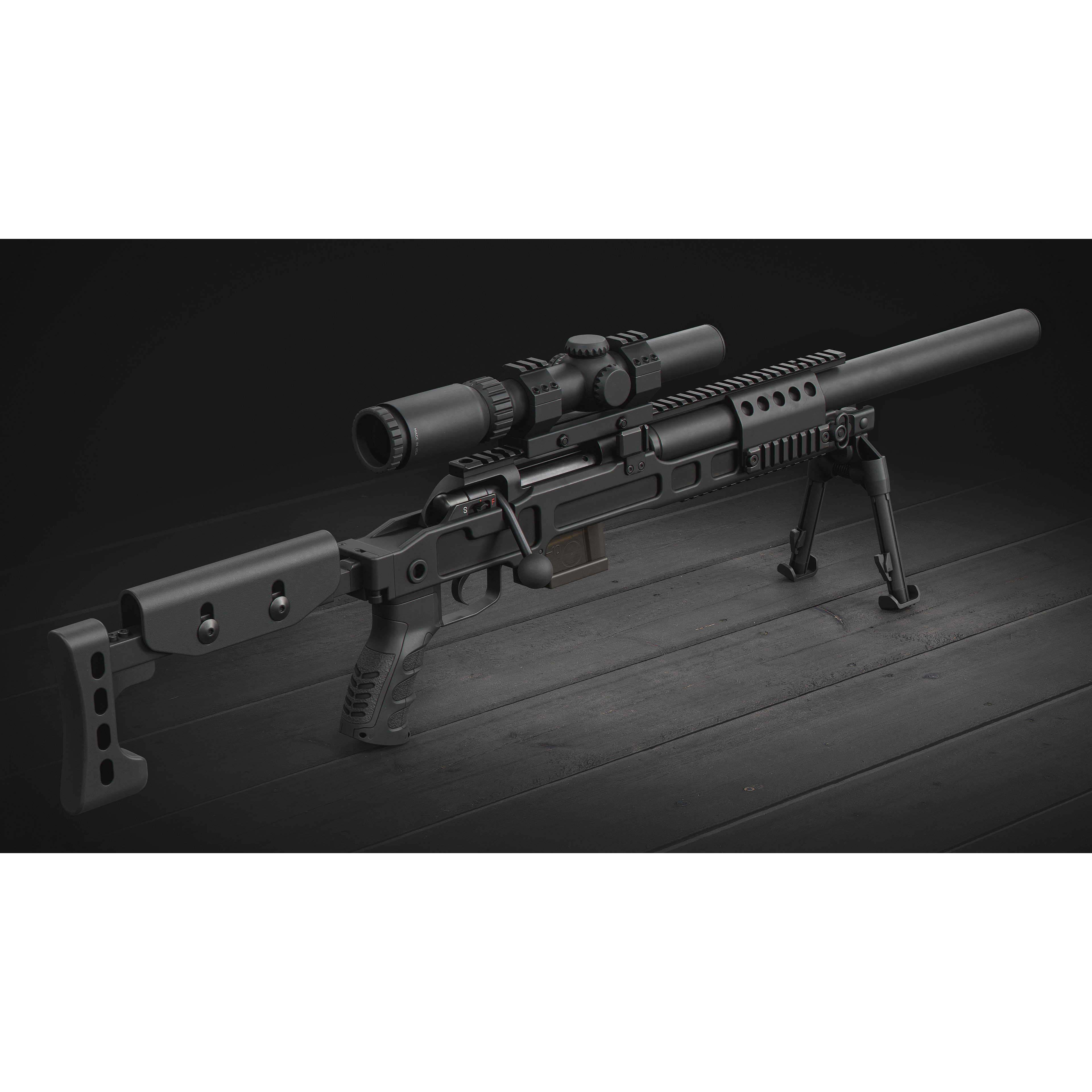 SPR300 Sniper Rifle - Low-Poly Game-Ready 3D Model - View 3