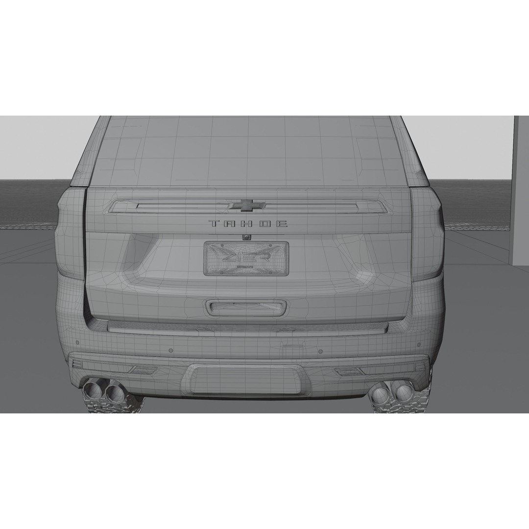 Chevrolet Tahoe 2022 3D Model – High Poly SUV with Detailed Interior, FBX