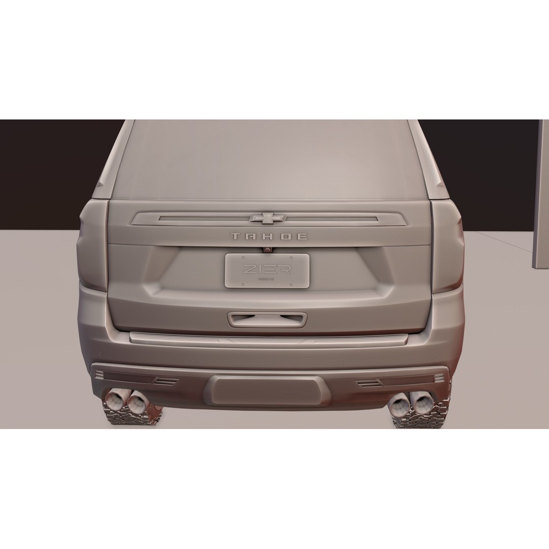 Chevrolet Tahoe 2022 3D Model – High Poly SUV with Detailed Interior, FBX - View 10